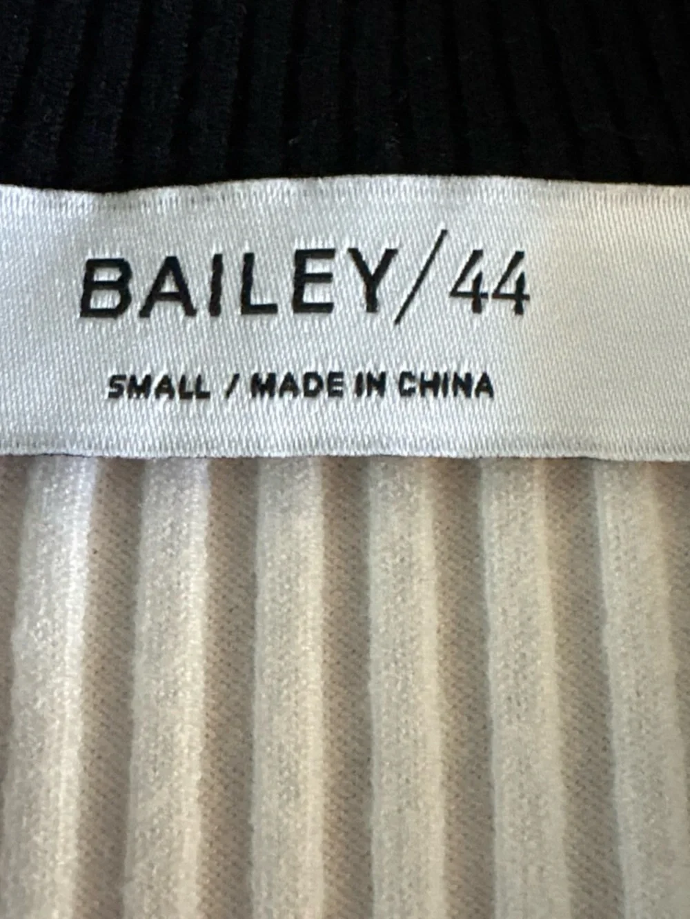 Bailey 44 Ribbed Zip-Neck Sweater with Black Trim